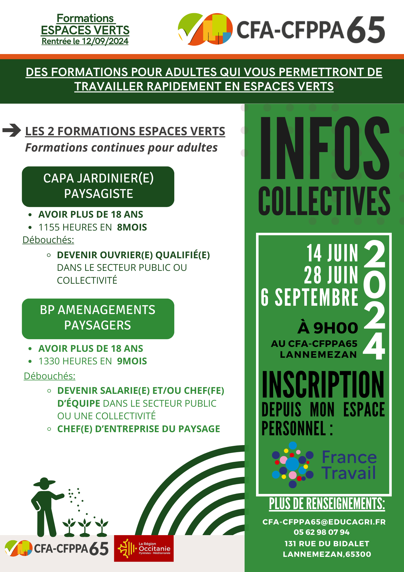 CFA-CFPPA65 ESPACES VERTS INFORMATIONS COLLECTIVES